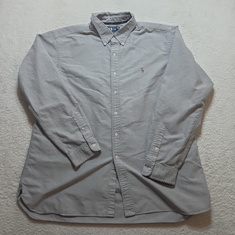 Vintage Ralph Lauren‎ Cotton Long Sleeve Button Down Shirt Size 2XL Classic Fit